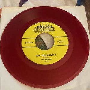 The Whispers Are You Sorry? /We’re Getting Married 45 Rpm Red Vinyl Gotham Repro